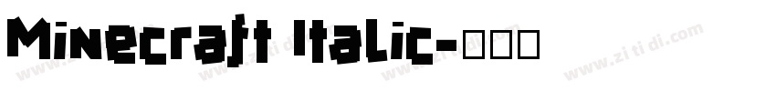Minecraft Italic字体转换